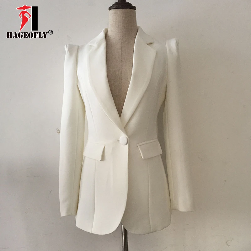 Женский офисный Блейзер на одной пуговице черный белый блейзер верхняя одежда