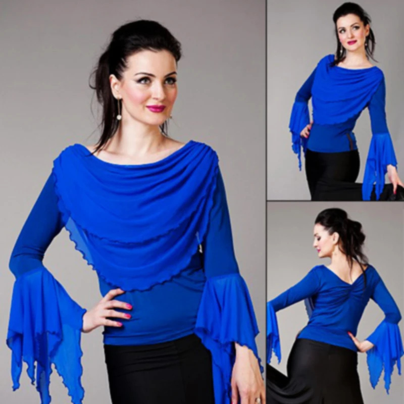 

Women Latin Dance Tops Costumes For Women Baile Latino Robe Danse Ballroom Dance Tops
