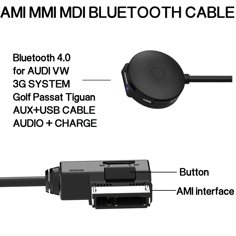 MDI AMI MMI AUX Bluetooth5.0 USB зарядный кабель для Golf Passat Tigua Audi i A6L A8L Q7 A3 A4L A4 A6 A5 A1 S5 Q5 B6 B8 C6 B7 |