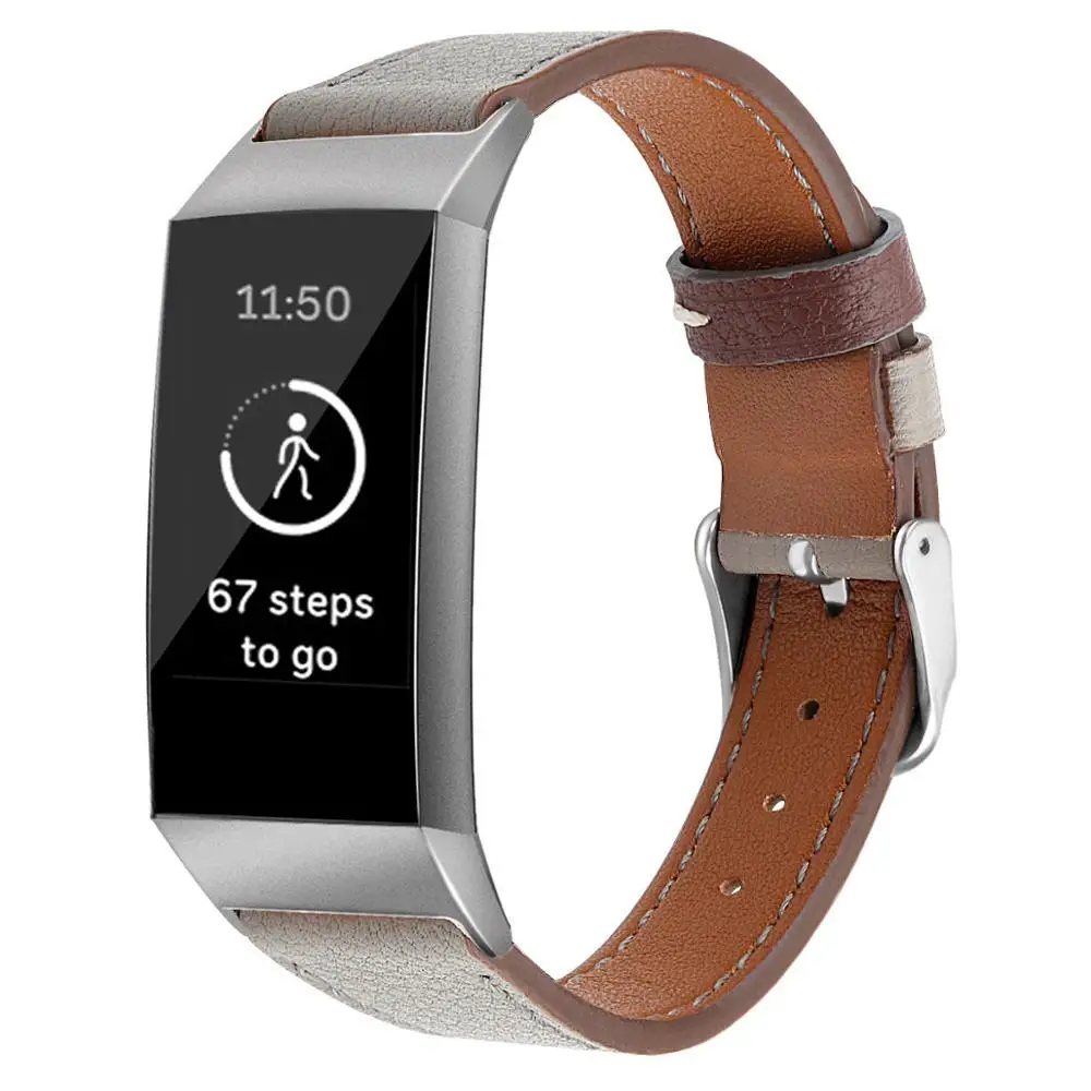 4 Ремешок для Fitbit Charge 3 ремешок сменный кожаный браслет для Fitbit Charge 3 Correa Fitbit ремешок для часов 63007 - Цвет ремешка: 4
