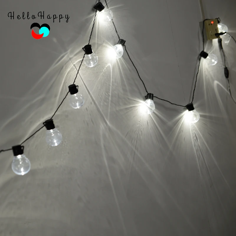 20 G45 Globe Extendable Party Ball String Lamps Festoon LED Christmas Lights 220V EU Plug Indoor Garden Bulb Fairy Light Chain | Лампы и