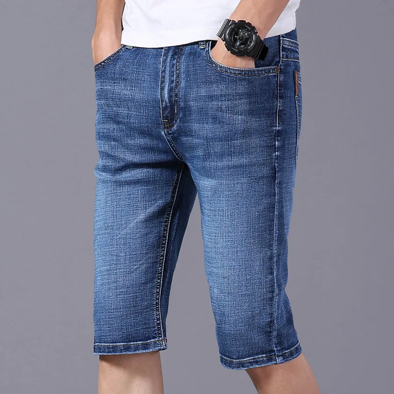 

Biker jeans 2019 new Men's Denim Shorts Men's large size Washed Men's Modis Five-point pants Ripped jeans for Men Size 28-38 40