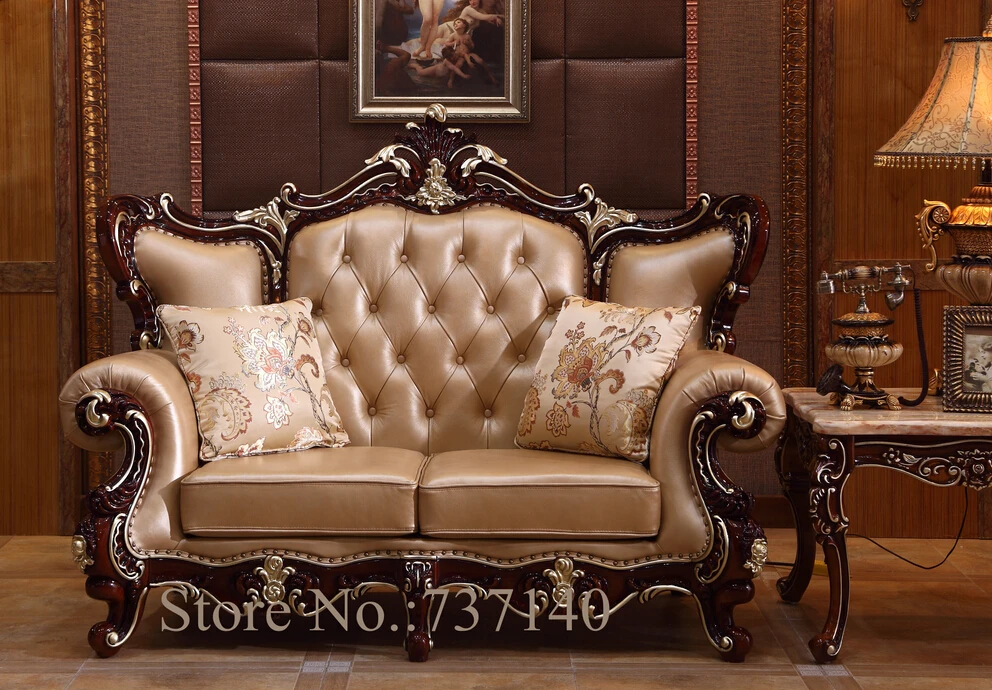 Деревянная антикварная мебель из дуба роскошная для дома диванная в стиле