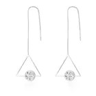 Женские серьги-подвески ручной работы, с серебряным покрытием