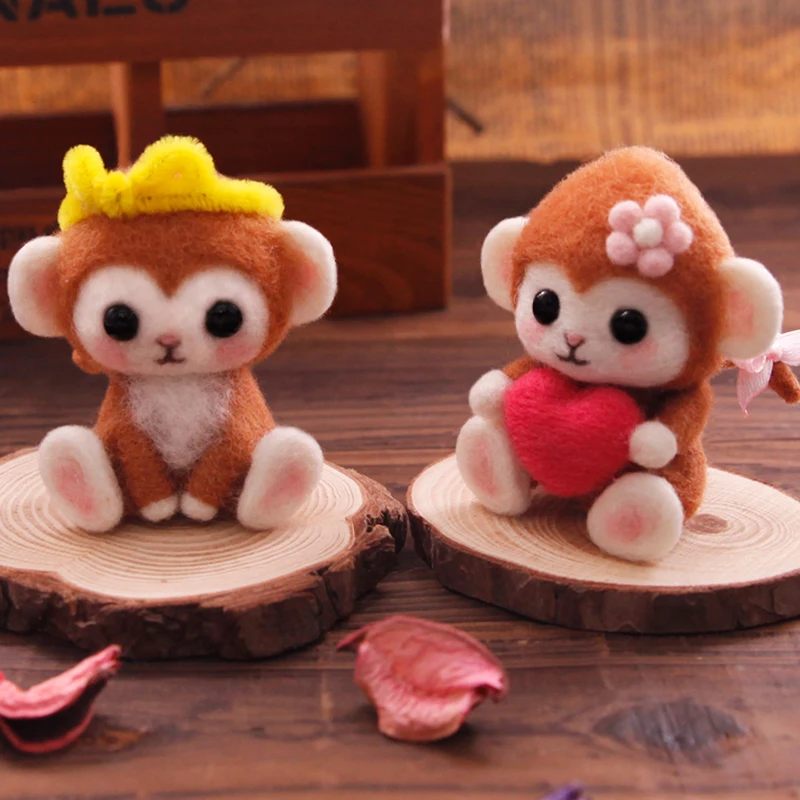 MoTiRo неготовый войлочный материал упаковка DIY серия monkey шерстяной тычок для