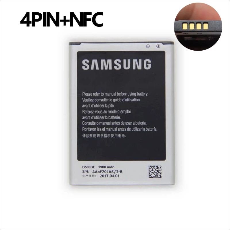 1900mah B500BE B500AE Replacement for Samsung Galaxy S4 MINI LTE I9195 NFC 4PIN Battery with track no | Мобильные телефоны и