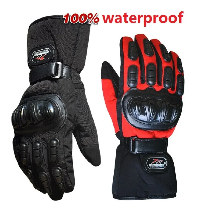 Winter Motorcycle Gloves Waterproof Warm Motocross Racing Motos Motorbike Cycling Glove luvas Guantes M L XL XXL Black Blue Red |