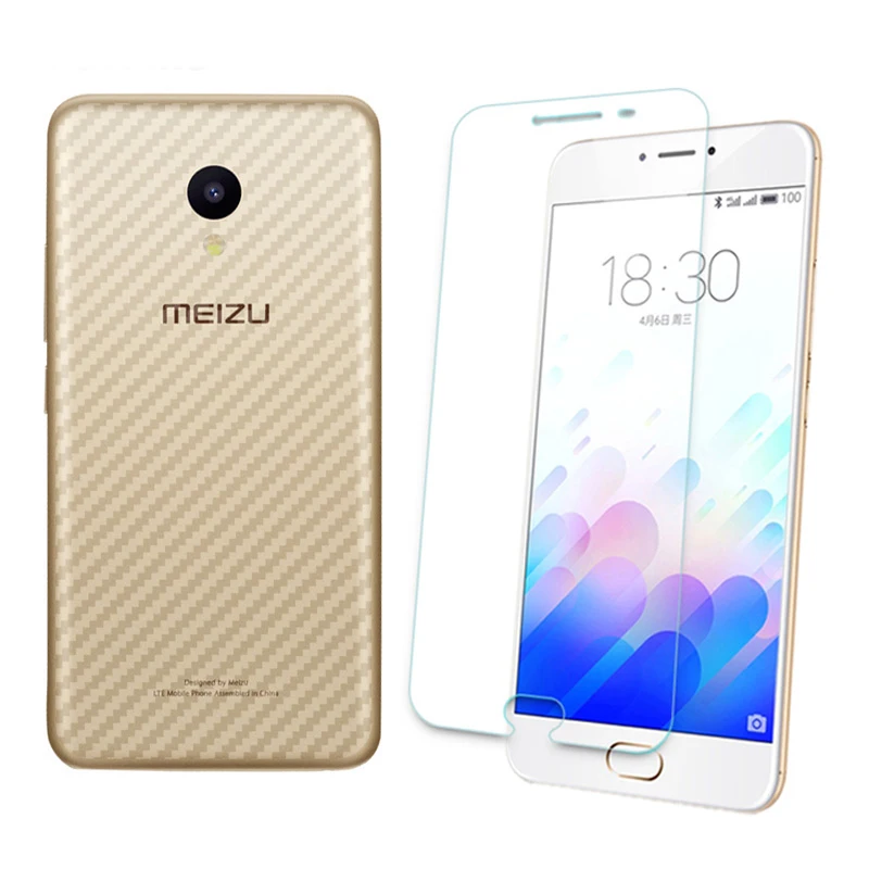 Защитная пленка для переднего экрана из закаленного стекла Meizu M5 M5S M + задняя