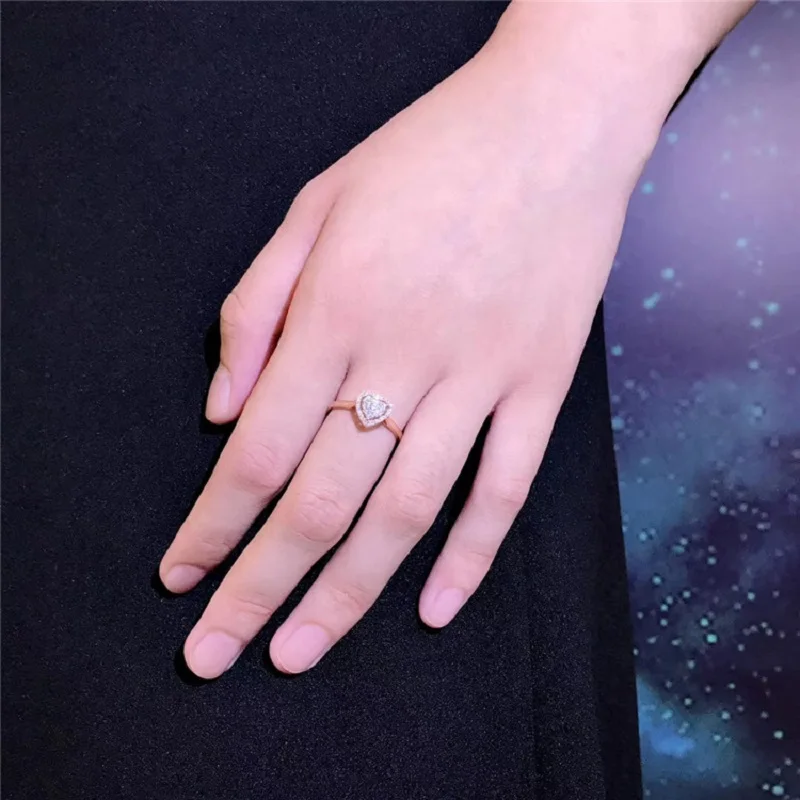 Wedding 100% Moissanite Diamond Ring Genuine 18K 750 White Gold D color VVS MO-008 Have a certificate | Украшения и аксессуары