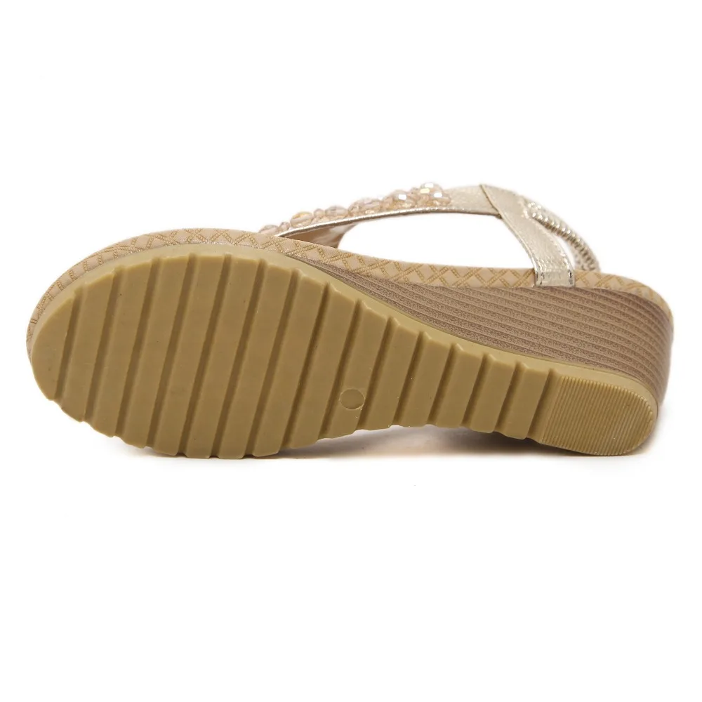 

FONGIMIC Bohemia Women Sandals Comfortable Fashion Wedges Sandals High Quality Breathable Women Beach Cool Sandals New Style