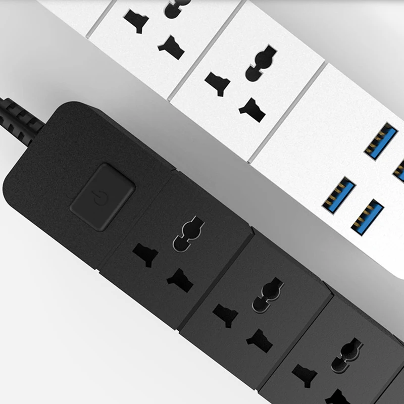 Полоски питания с 3 выходами 4 usb порта защита от перенапряжения универсальная