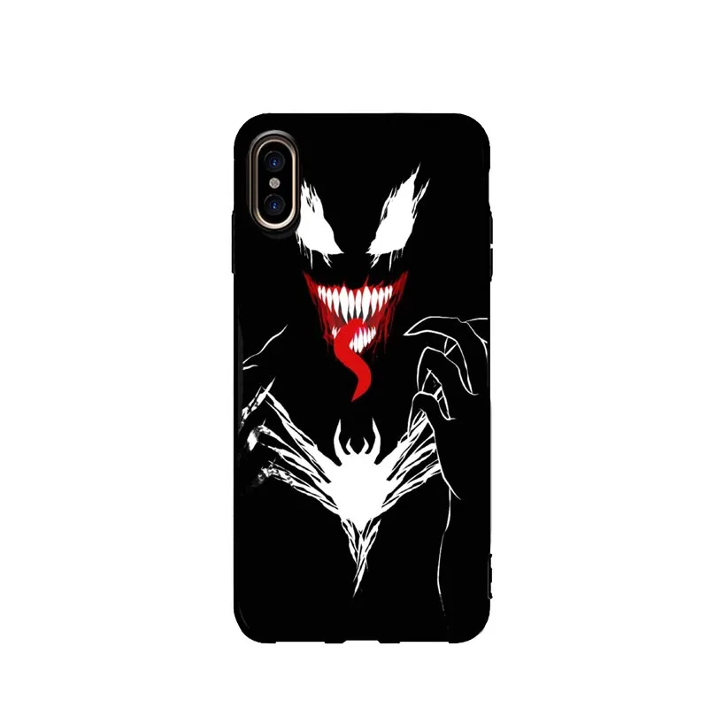 Чудо яд V человек паук Drool мягкий чехол для телефона iPhone 5 S SE X задняя крышка 6s 6 7 8 Plus