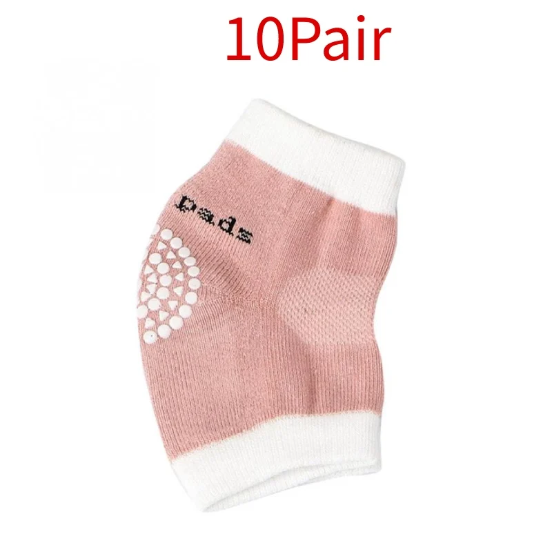 10 pair Pink 1/5/10 пар Детские наколенники для детей, защитные наколенники, налокотники и наколенники для детей ясельного возраста ноги более теплое колено Поддержка протектор дети коленной чашечки - Цвет: 10 pair Pink