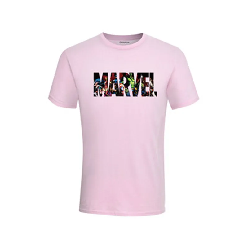 Новая мода Marvel с коротким рукавом Футболка мужская супергерой принт футболка