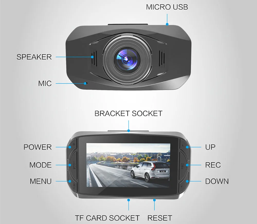 Автомобильный видеорегистратор 2,7 Wi-Fi 1080P Full HD Dash Cam Автомобильная камера видео рекордер Авто регистратор монитор парковки детектор движения видеокамера