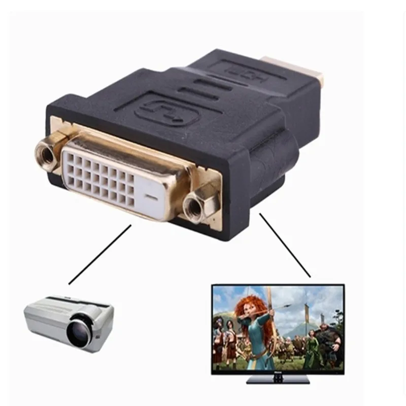 Позолоченный HDMI папа к DVI Женский 24 + 5 конвертер адаптер для ЖК монитора HDTV DVD