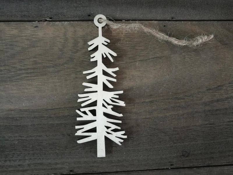 Деревянная Рождественская елка украшения в форме дерева оленя и снега идея для