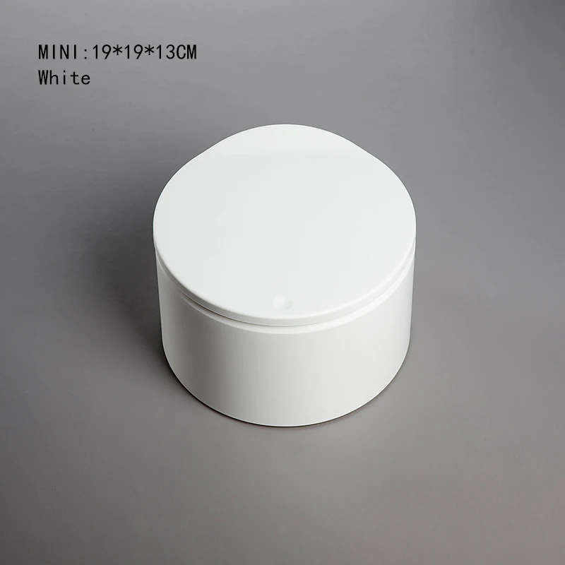 White-4L 4/10л прессованный Тип Круглый Пластиковый Мусорный бак двухслойный многоцелевой ванная комната/спальня мусорный бак нордический бытовой чистящий инструмент - Цвет: White-4L