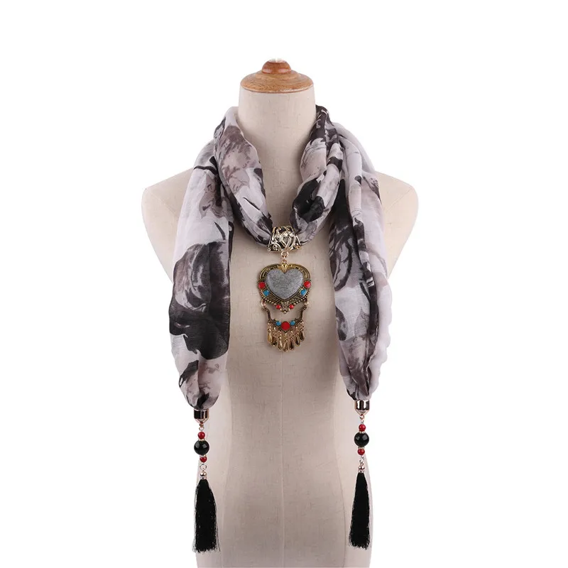 RUNMEIFA шарф ювелирные изделия подвески в форме сердца для женщин модные украшения