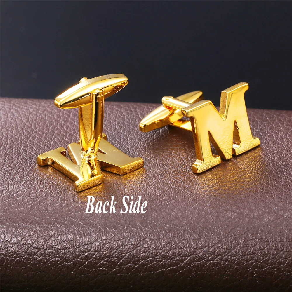 Мужские Запонки с буквами алфавита M французские ногти деловые рубашки трендовые