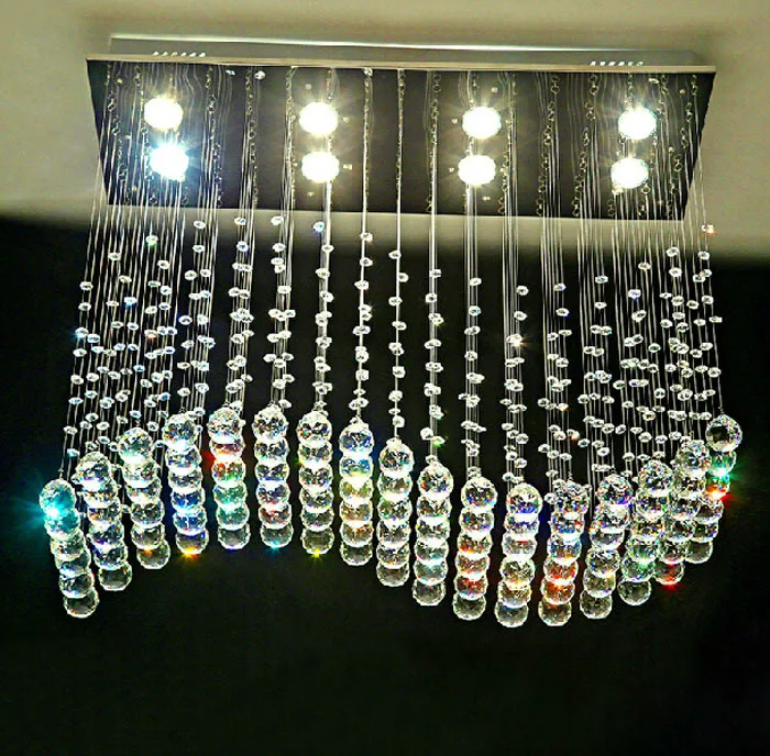 Лучшая цена современный ресторан прямоугольные люстры K9 хрустальная лампа