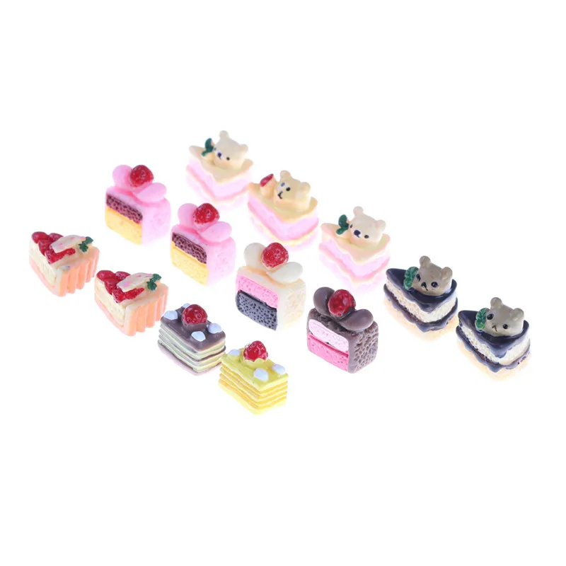 5 шт. Симпатичные Мини торты пончики Смешанная еда мини игра Сердце Любовь Торт