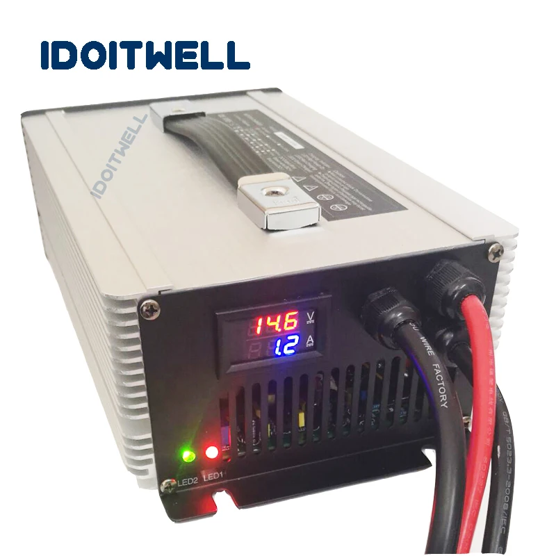 

Customized 48V lead acid battery charger 48 VOLT 30A LED display Automatic fast wet SLA AGM GEL battery charger output 58.8V 30A