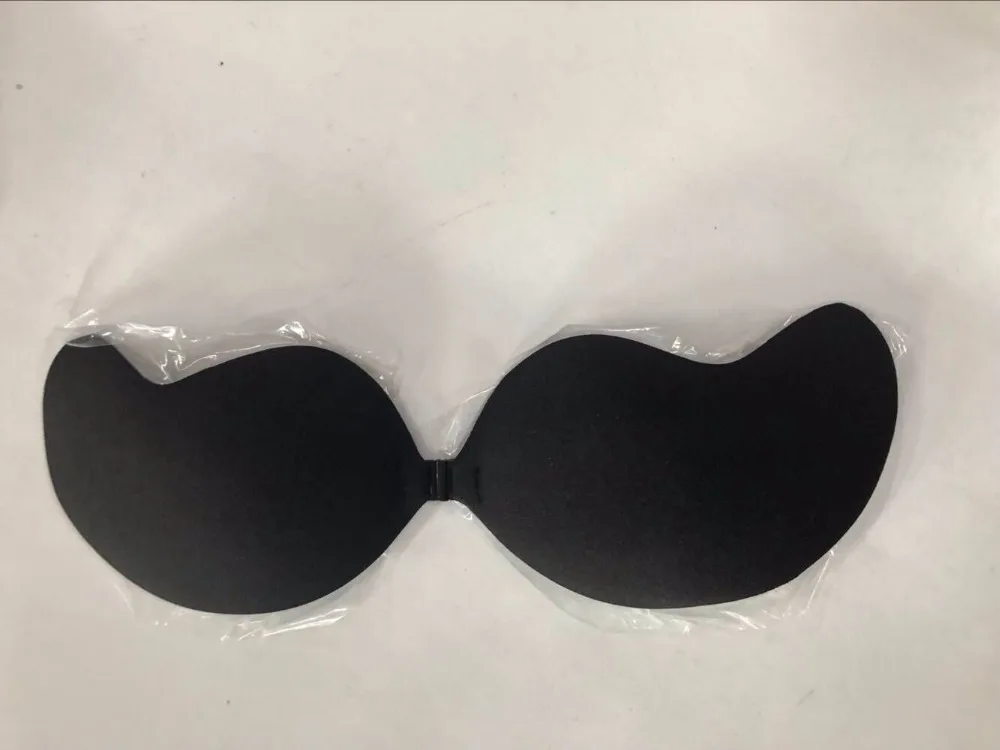 100 pcs/lot Thin Cup Mango Shape Self-Adhesive Silicone Bust Front Closure sticky bra Backless Strapless Bra