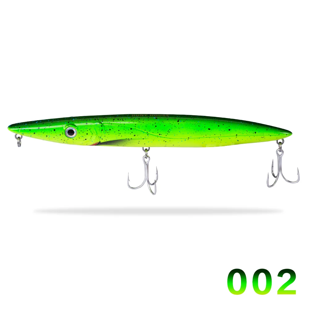 002 Hunthouse stickbaits peche en mer leurre walk dog pencil 195 мм 44 г don belone pencil stickbait fishing bluefish topwater приманки - Цвет: 002