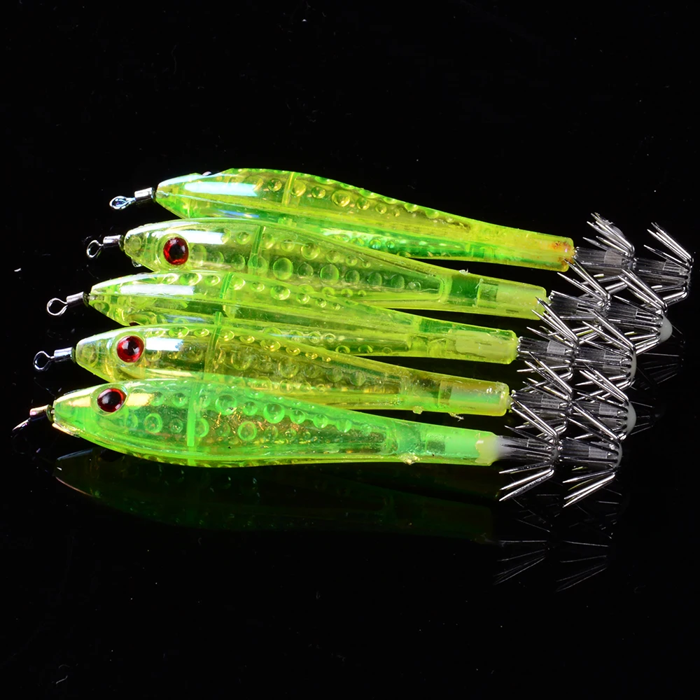 Balleo 5pcs/lot 10cm/4.2 Squid jig head Soft lure Fishing lure Octopus wobbler Fishing Tackle Carp fishing Fly fishing crankbait