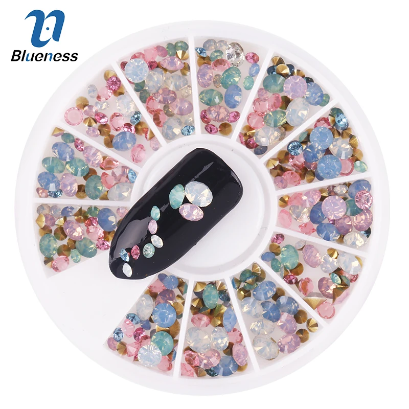 Синева 1 колесо Многоцветный Кристалл Стразы для ногтей заклепки Маникюр УФ гель