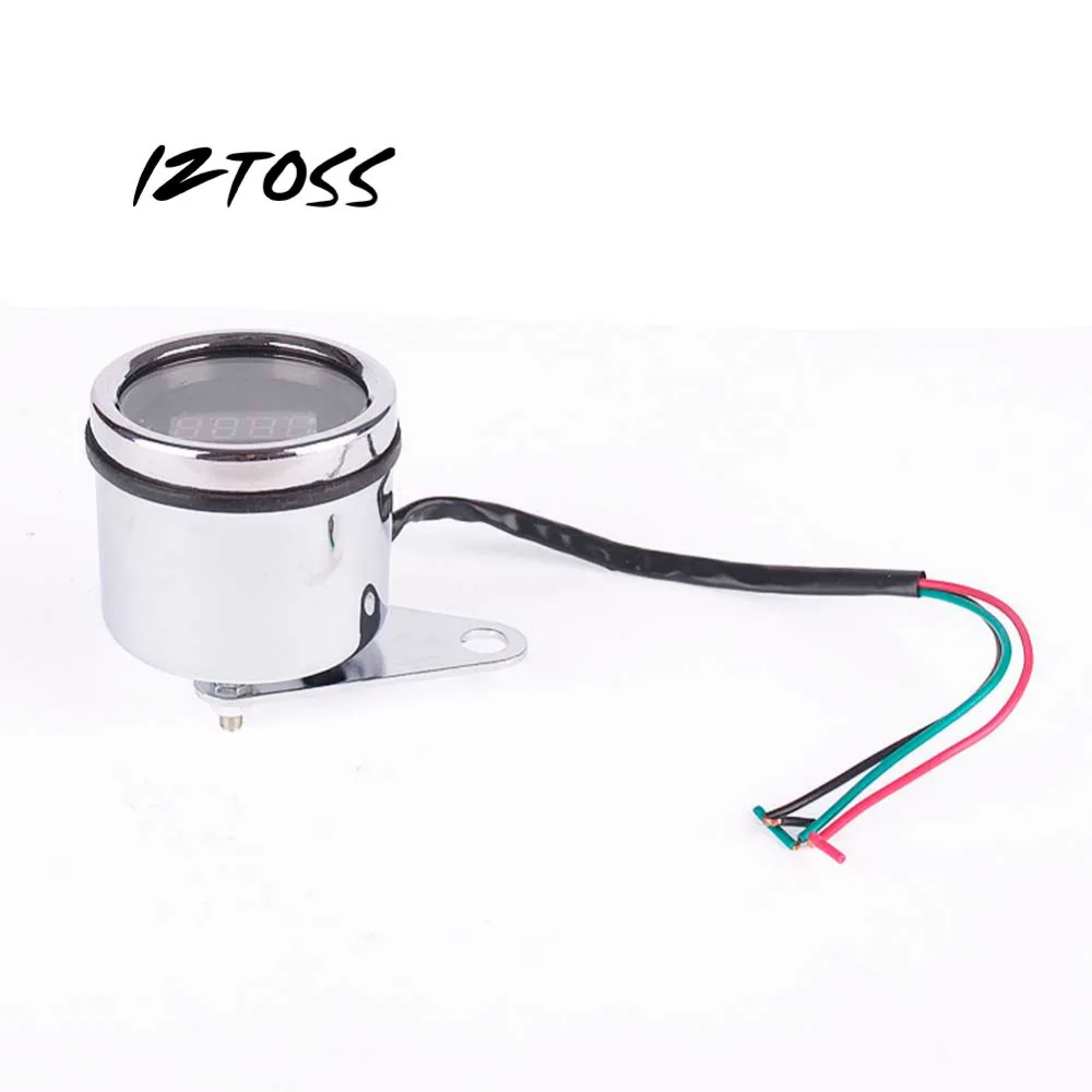 IZTOSS модификация Мотоцикла Электронный Тахометр 4 цифры Дисплей гальваническим