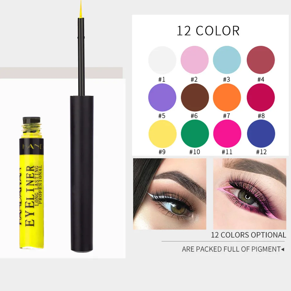Блестящий металлический Smoky Eyes тени для век Водонепроницаемый Блеск жидкая подводка персик палитра теней для век Косметика для век городской голый