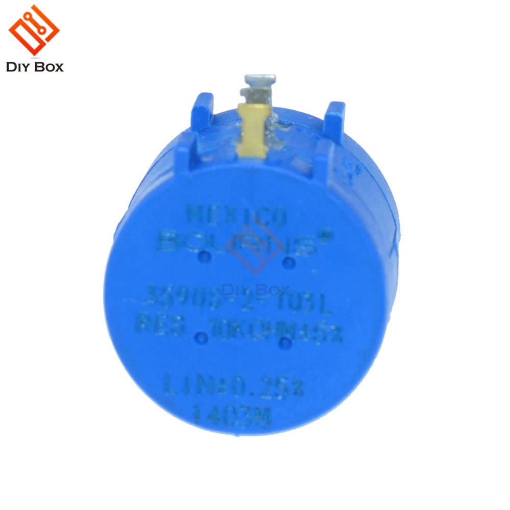 2 шт. прецизионный многооборотный потенциометр 3590S 103L 10K ohm 10 колец регулируемый