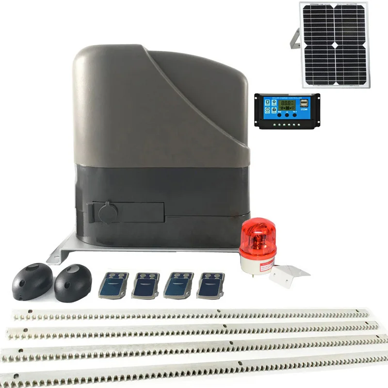 kit4 Сверхмощный 12 В постоянного тока двигатель раздвижных ворот 800KGS беспроводной контроллер комплект con солнечная панель+ контроллер+ стойки - Цвет: kit4