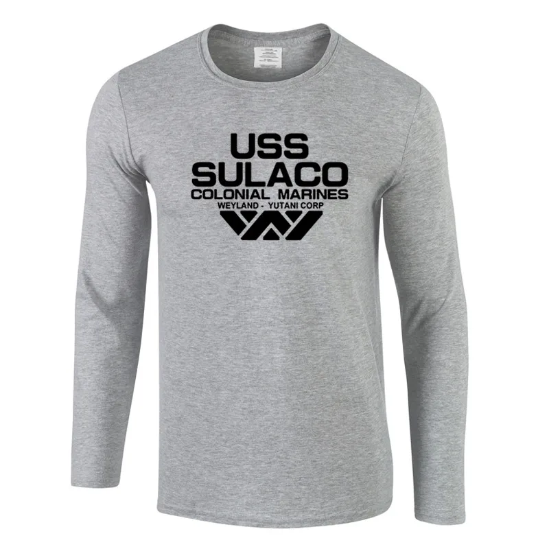 USS Sulaco Colonial Marines иностранцы мира с осенняя одежда футболка мужская длинным