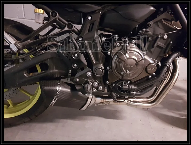 Выхлопной побег на мотоцикле мото выхлопной трубы Полный Системы для Yamaha MT07 MT-07 FZ07 FZ-07 Tracer(-) XSR700