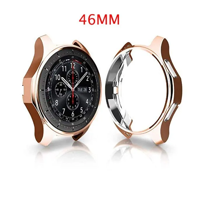 Для samsung Galaxy Watch 46 мм 42 мм чехол Высокое качество ТПУ Тонкий Смарт-часы Защитный чехол рамка Smartwatch аксессуары - Цвет: Rose Gold 46MM