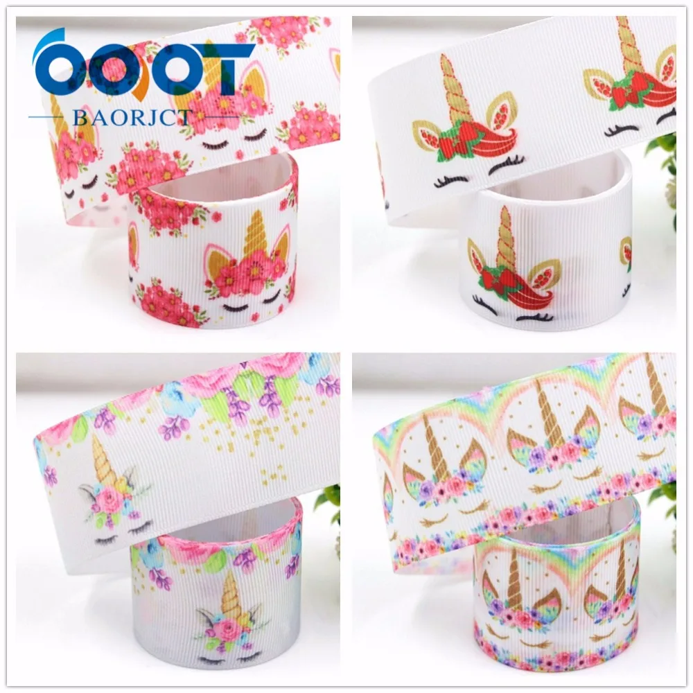 OOOT BAORJCT G-18517-222 38 мм 10 ярдов мультфильм ленты тепловой передачи печатных grosgrain Свадебные аксессуары DIY материал