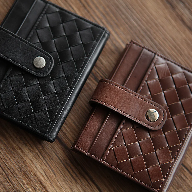 Кожаный чехол кошелек LANSPACE тонкие мужские кошельки модный держатель для карт