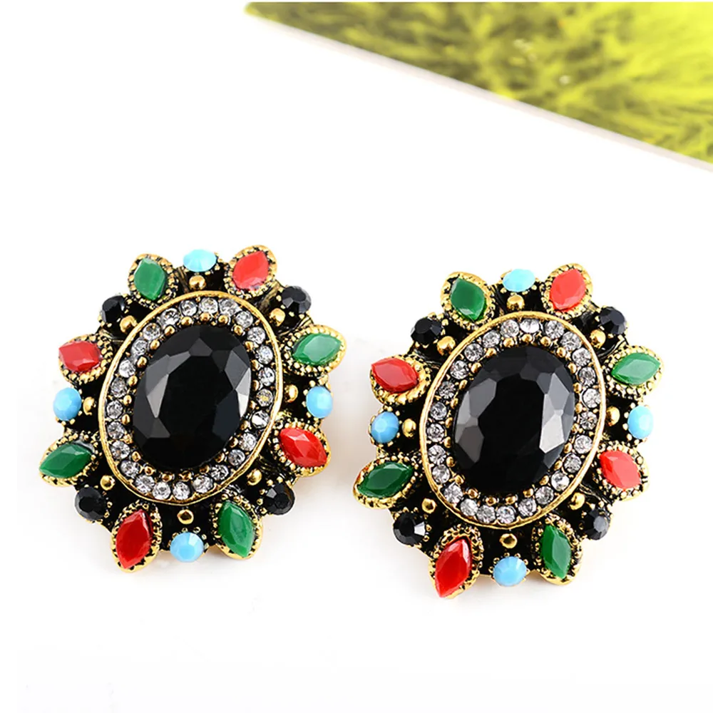 Серьги гвоздики Joyme в этническом стиле женские винтажные золотистые серьги с