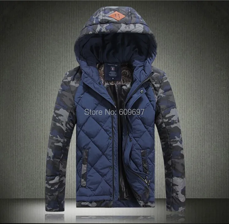 М-4xl 5xl мода цветок лоскутное белая утка вниз пальто куртки для человека куртка 2014