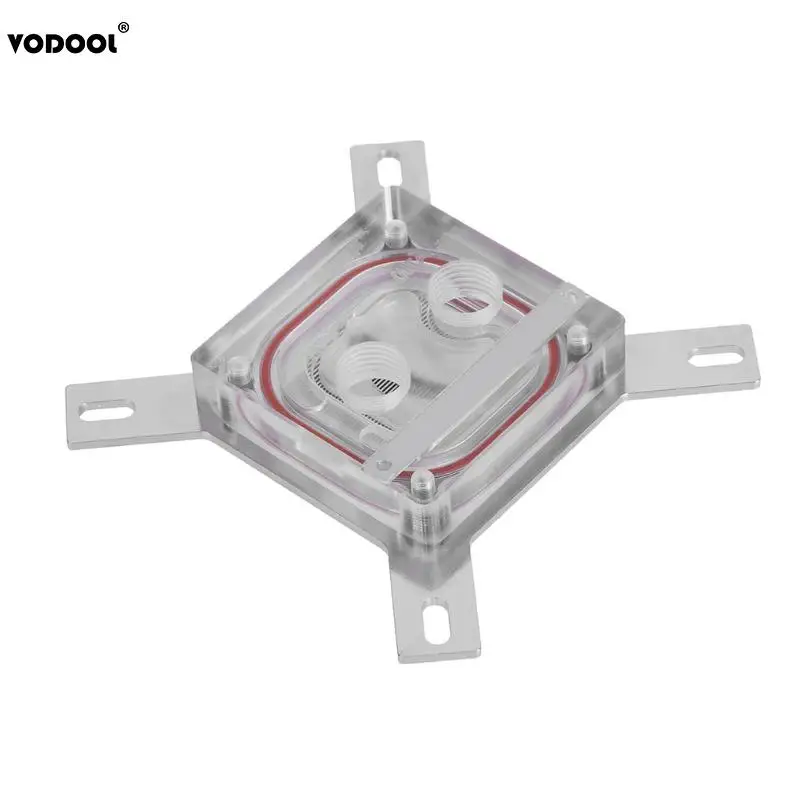 Acrylic G1/4 нитки компьютер GPU водоблок Процессор Micro водный канал водяного охлаждения радиатора кулер для воды для Intel LGA 1150 1151 1155 1156 Вентилятор охлаждения - Цвет лезвия: Acrylic