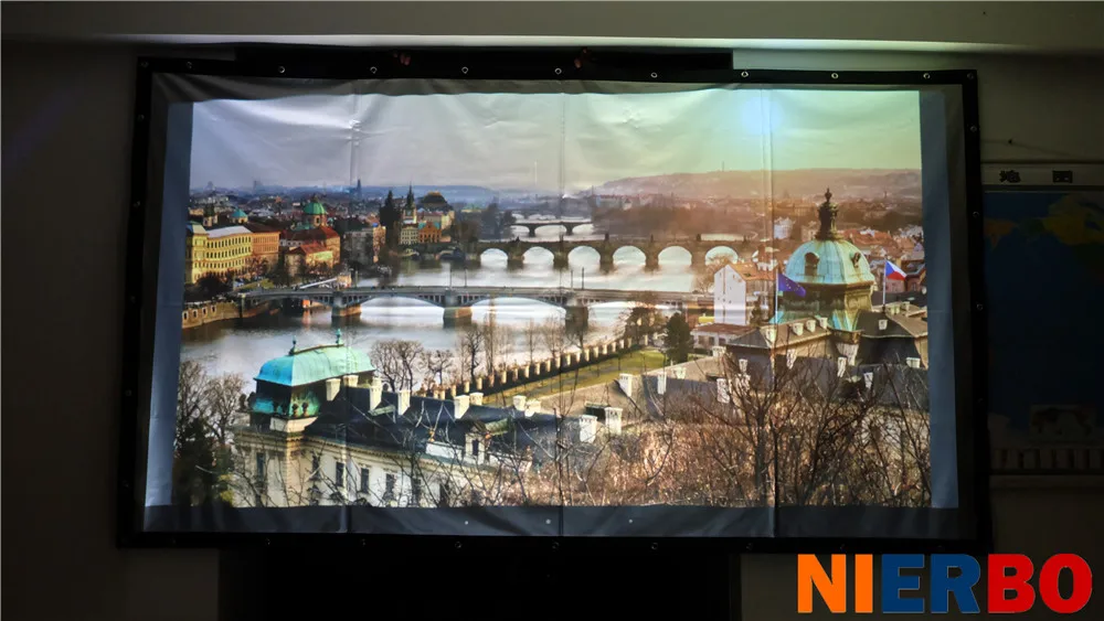 200 дюймов серебро проектор экраны складной переносной ушко настенный потолочный