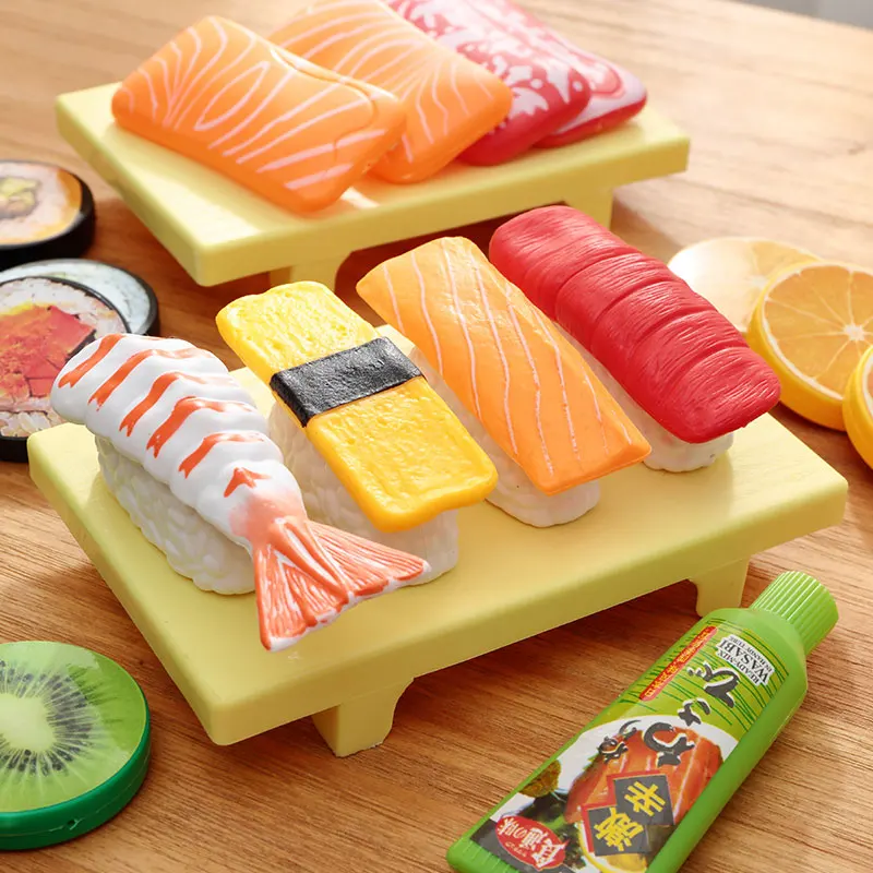 roll playing game miniature pretend play kitchen set simulation Japanese food sushi toy plastic cuisine funny party kid | Игрушки и