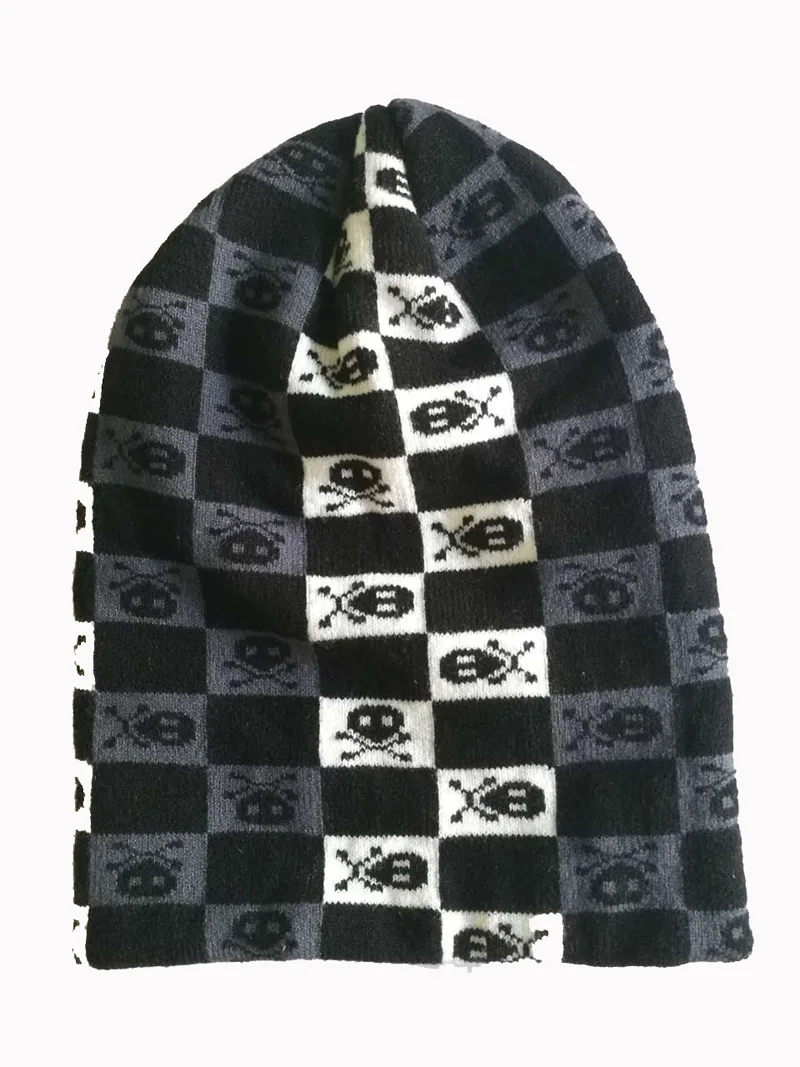 Мужская Вязаная Шапка бини в стиле панк рок|beanie cap|slouchy beaniewinter hat |