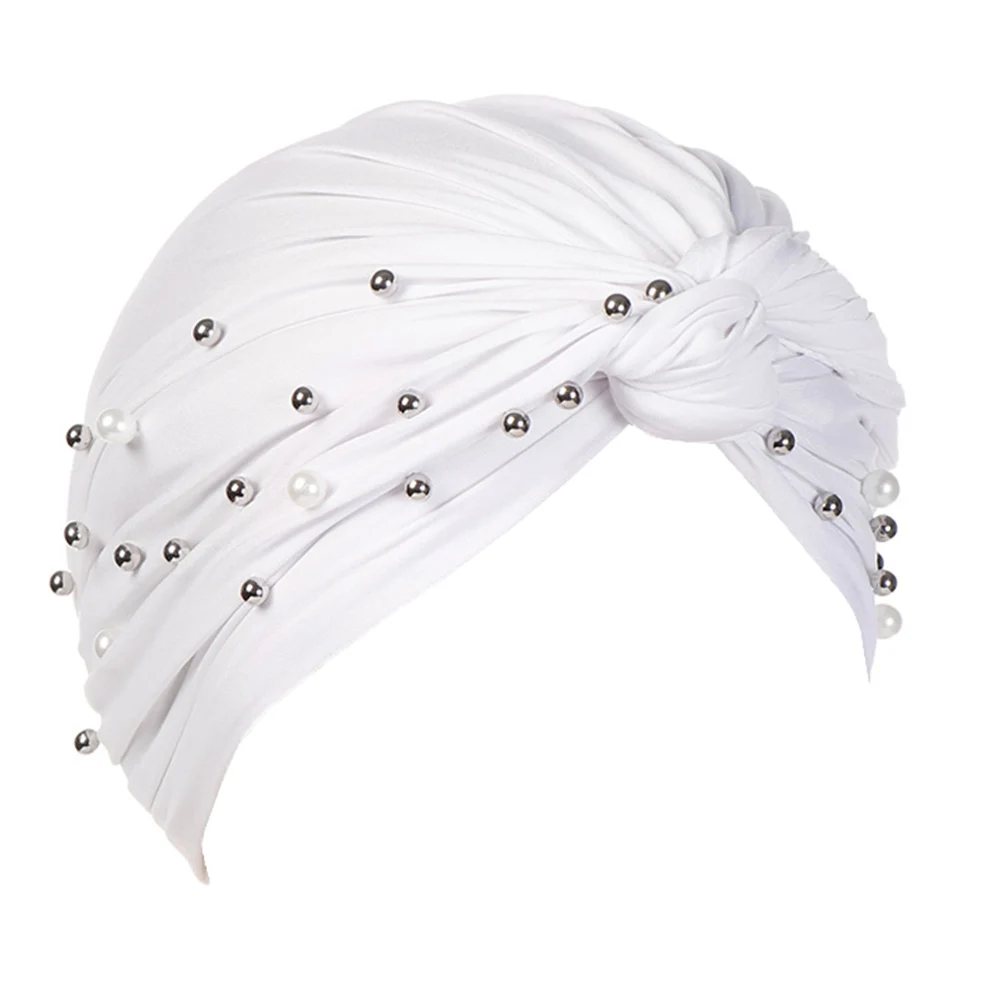 Женский удобный растягивающийся тюрбан однотонного цвета