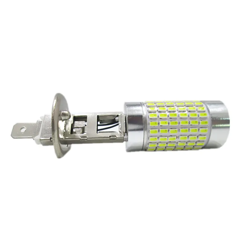 2 шт. H1 144SMD 3014 Чип Яркий белый 1440lm 6500K светодиодный фары лампы с зеркальным