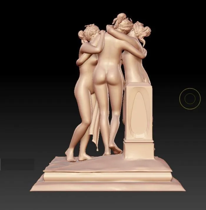 Новая 3D модель для cnc резной фигуры скульптурный станок в формате STL три Голые