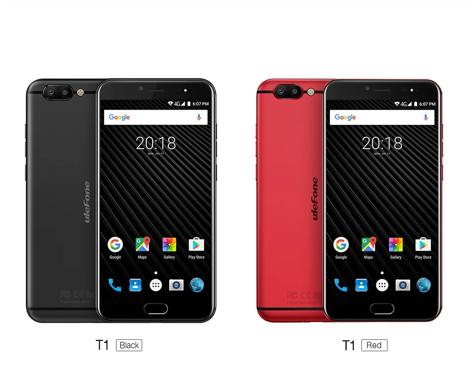 Смартфон Ulefone T1 с 5 дюймовым восьмиядерным процессором ОЗУ 6 ГБ ПЗУ 64 16 Мп + МП 3680